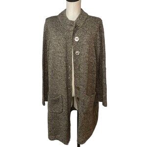 Woman Within Women’s Vintage Y2K Long Chunky Cardigan size L Button Front